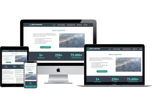 Vand site beton amprentat,